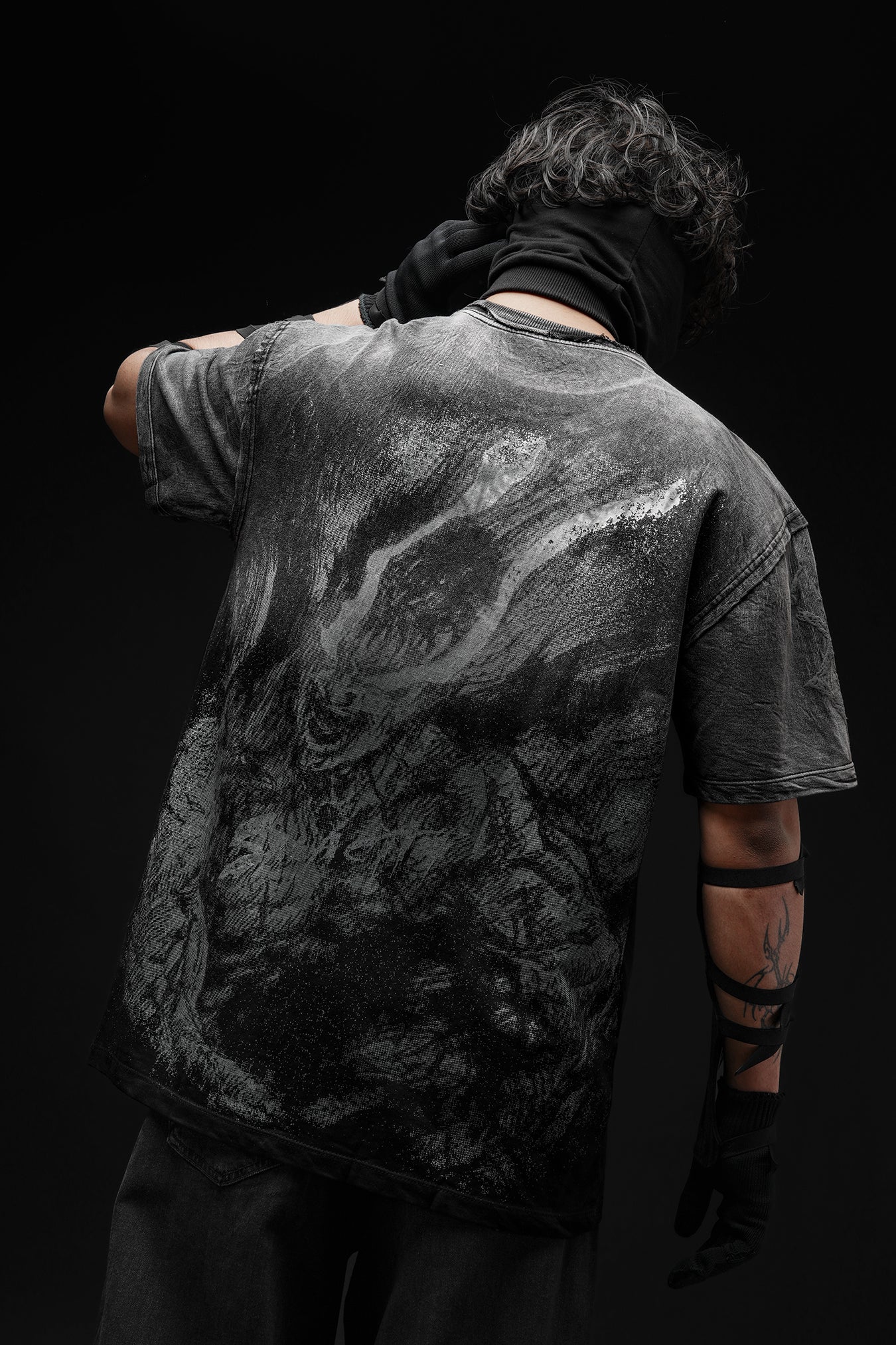 Berserking Menace Anime Oversized T-shirt - Image 1