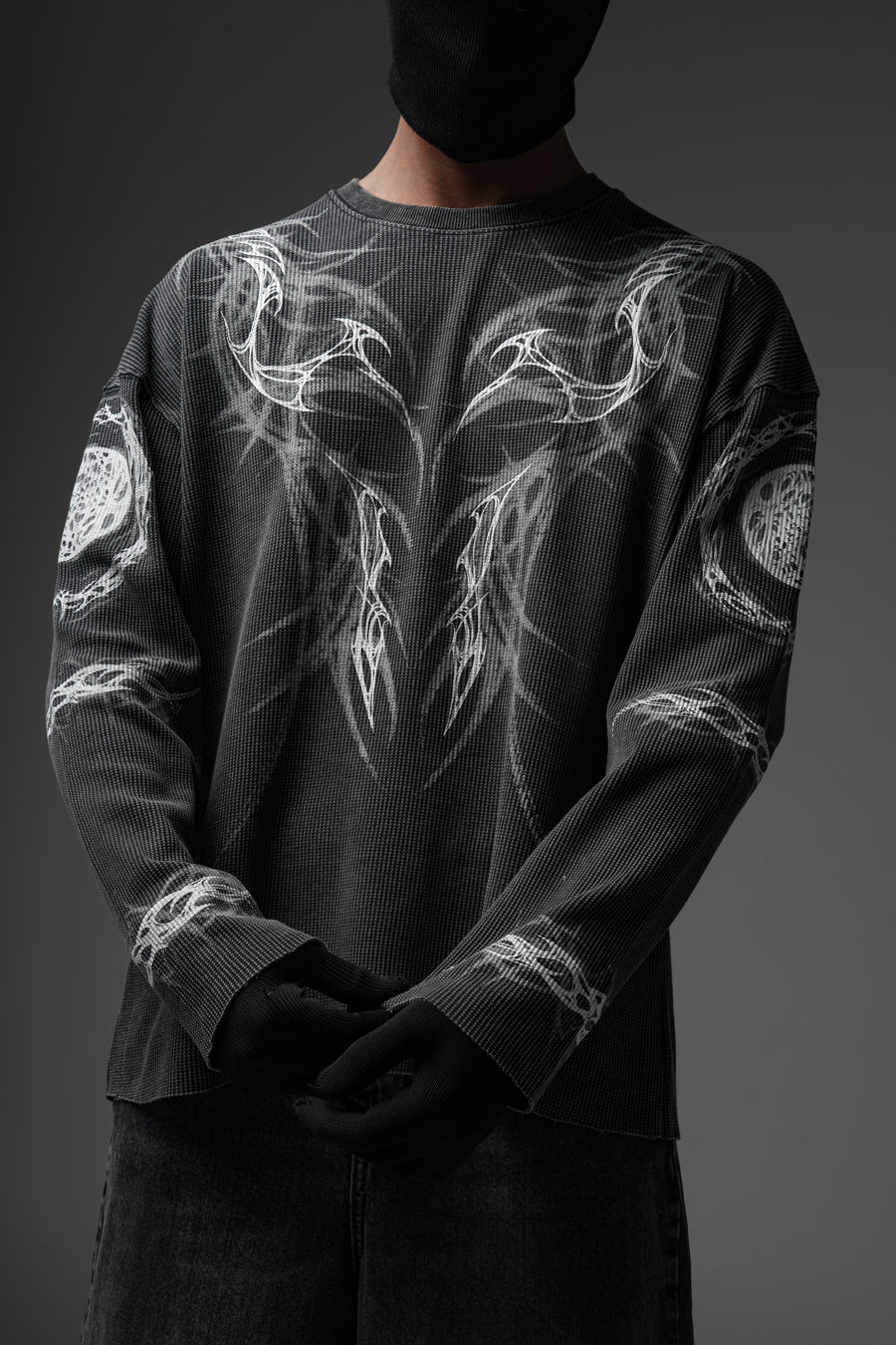 ミュージシャン BABYL L FORCE LONG SLEEVE Malevolent Body - Waffle Fabric Full Sleeve T-shirt – Sagacity