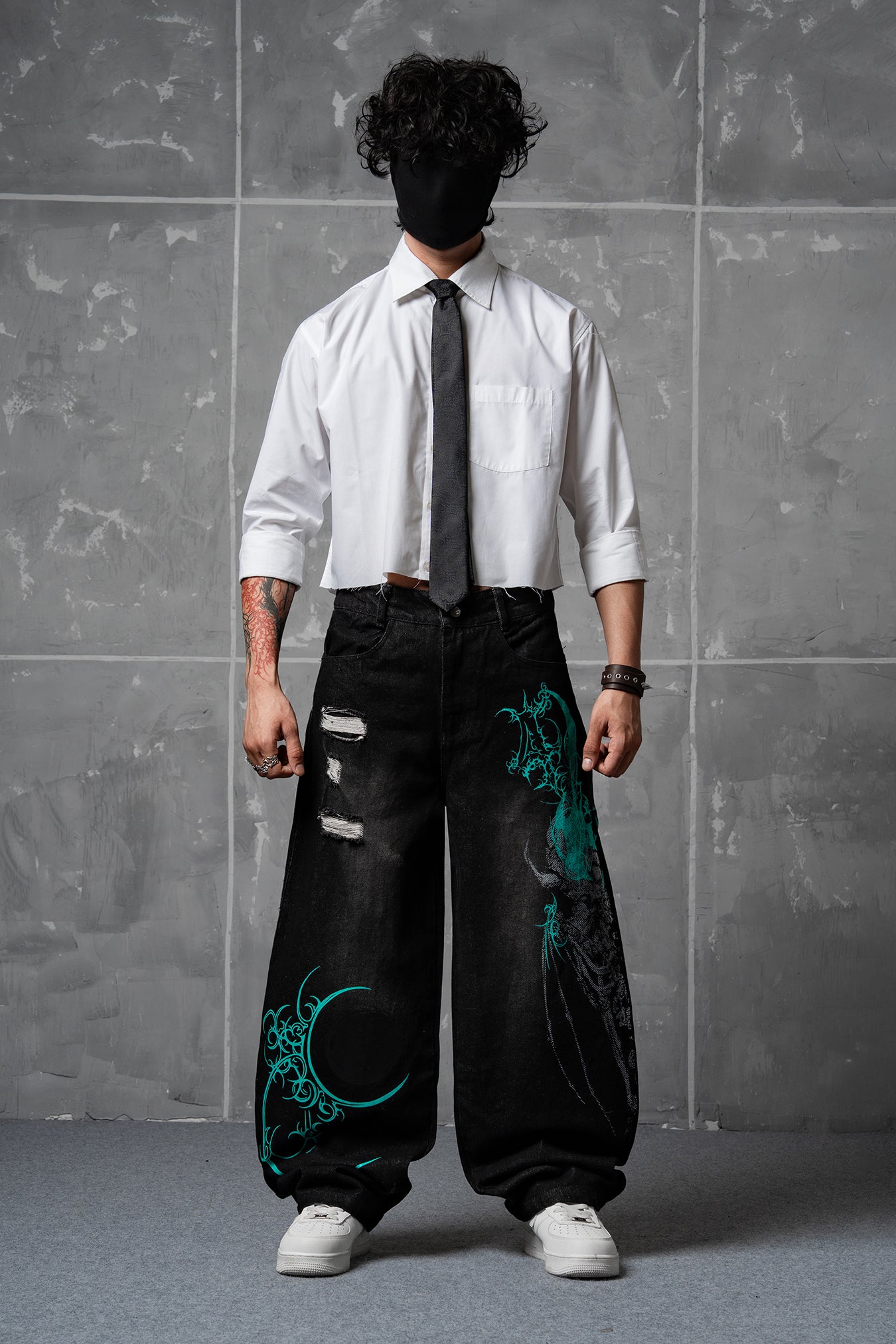 Cifer Distressed Raw Denim Pants - Image 1